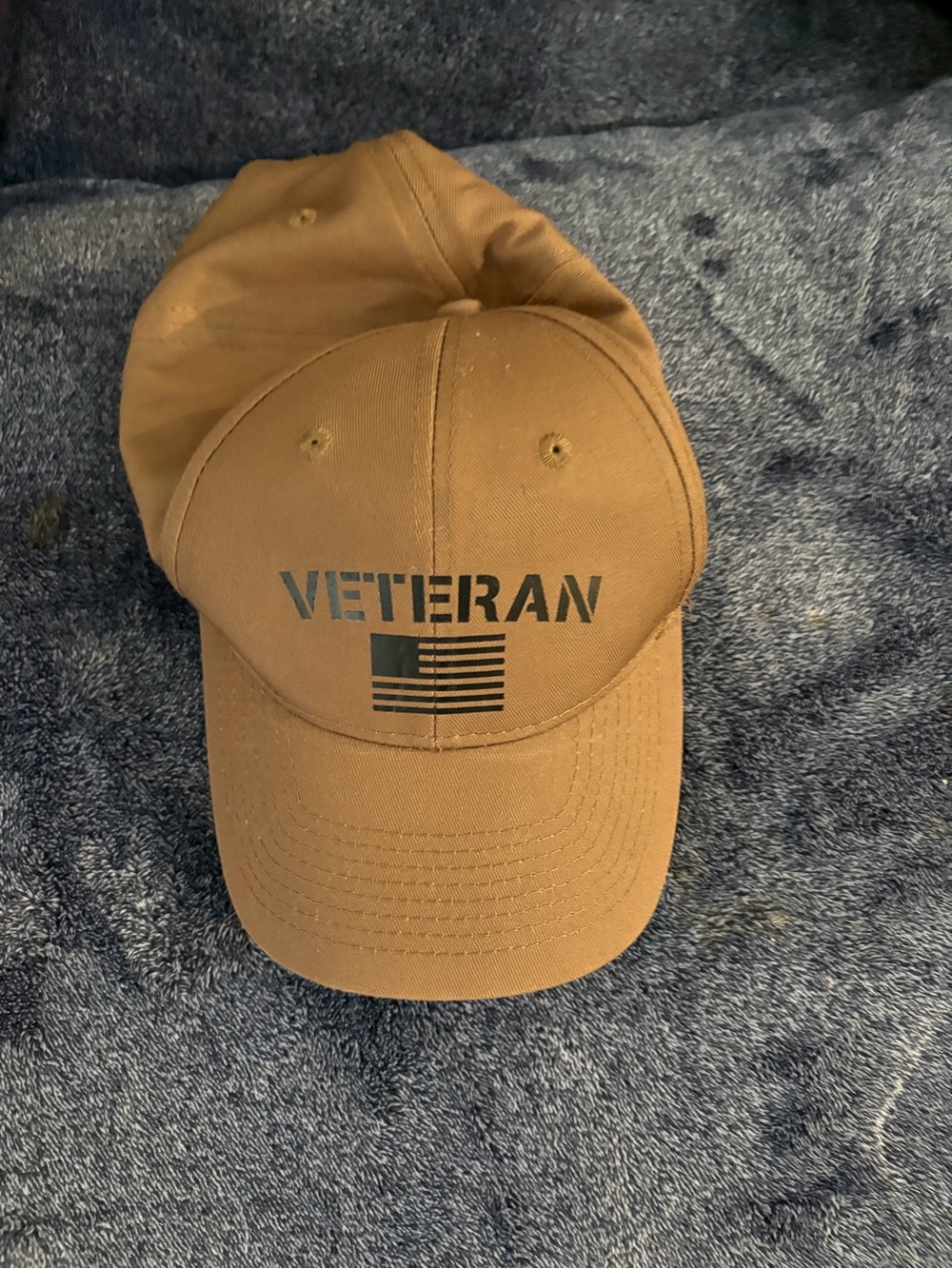 Veteran Embroidered Baseball Cap - Brown